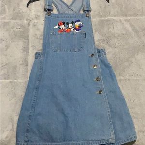Mickey Mouse Jerry Leigh Vtg Denim Overalls